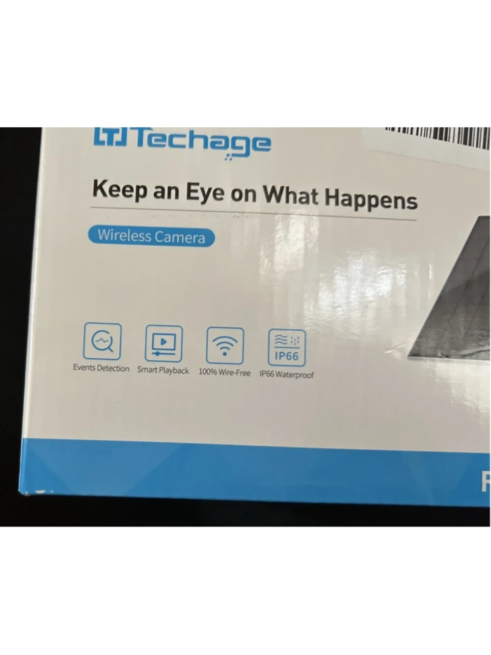 Techage Outdoor Wifi Solar Security Camera w/Smart AI Event Detection